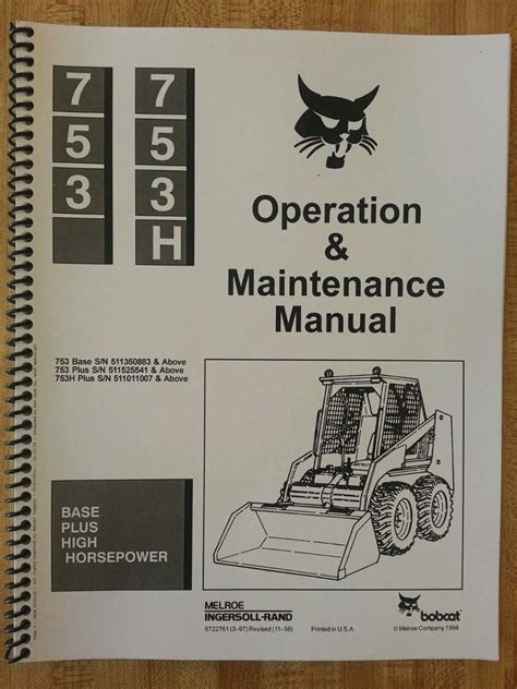 bobcat 753 skid steer loader service manual|used 753 bobcat for sale.